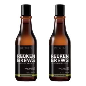 REDKEN BREWS DAILY SHAMPOO 300ML X2 - BRAND NEW